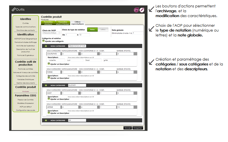contrôle produit paramétrage analyses physiques2