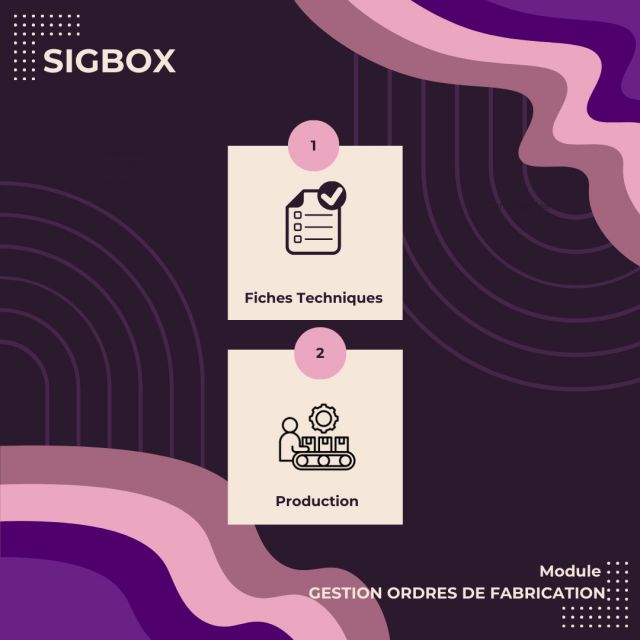 Sigbox dispose de plusieurs modules spécifiques : découvrez le module Gestion des Ordres de Fabrication.
Pour en savoir plus, rendez-vous sur www.sigbox.fr
