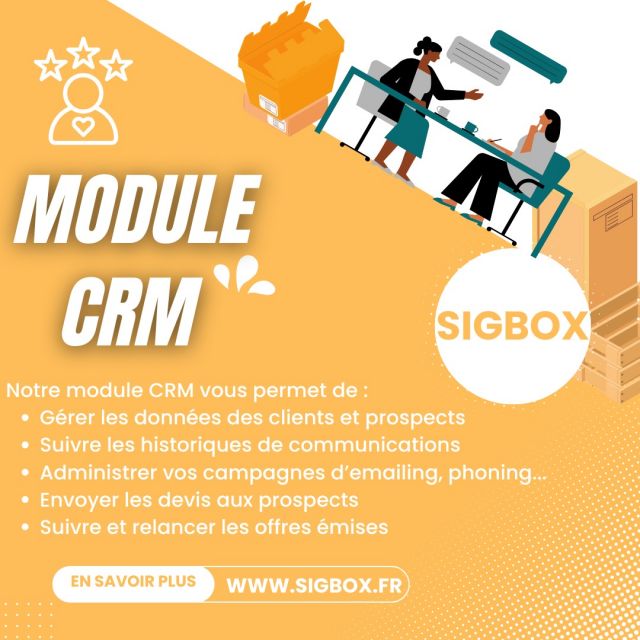 Notre logiciel Sigbox, dédié aux industriels de la transformation de carton ondulé, intègre son propre CRM pour plus d'efficacité.
Pour en savoir plus, rendez-vous sur www.sigbox.fr (lien en bio)